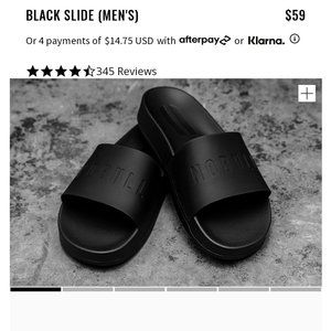 NOBULL Black Men's Slides Size 10